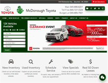 Tablet Screenshot of mcdonoughtoyota.com